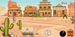 Help Sheriff of the Wild West Shoot at the Escaping Bank Robbers